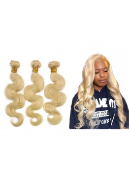 Beautytrend Virgin remy Brazilian Hair Blonde Hair Bundles 100% Human Hair #613 Straight 3bundles