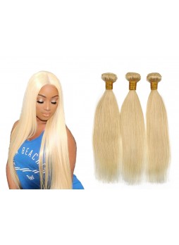 Hair 3 Pcs/Lot 613 Blonde Human Hair Bundles Straight 613 Brazilian Virgin Human Hair Extensions Blonde 3 Bundles Human Hair Weft Beautytrend Hair